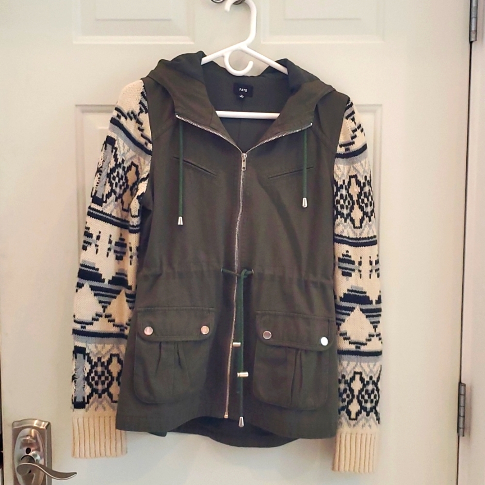 Green utility jacket